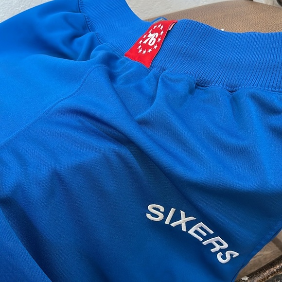 Rare Nike NBA Philadelphia 76ers Warm Up Pants with snap on open & close bottoms - Picture 4 of 8